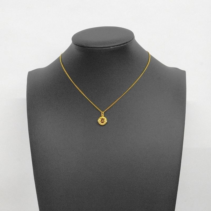 Dior Necklace CD Logo Round