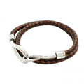 Hermes Bracelet Jumbo Hook Metal Silver Black Brown
