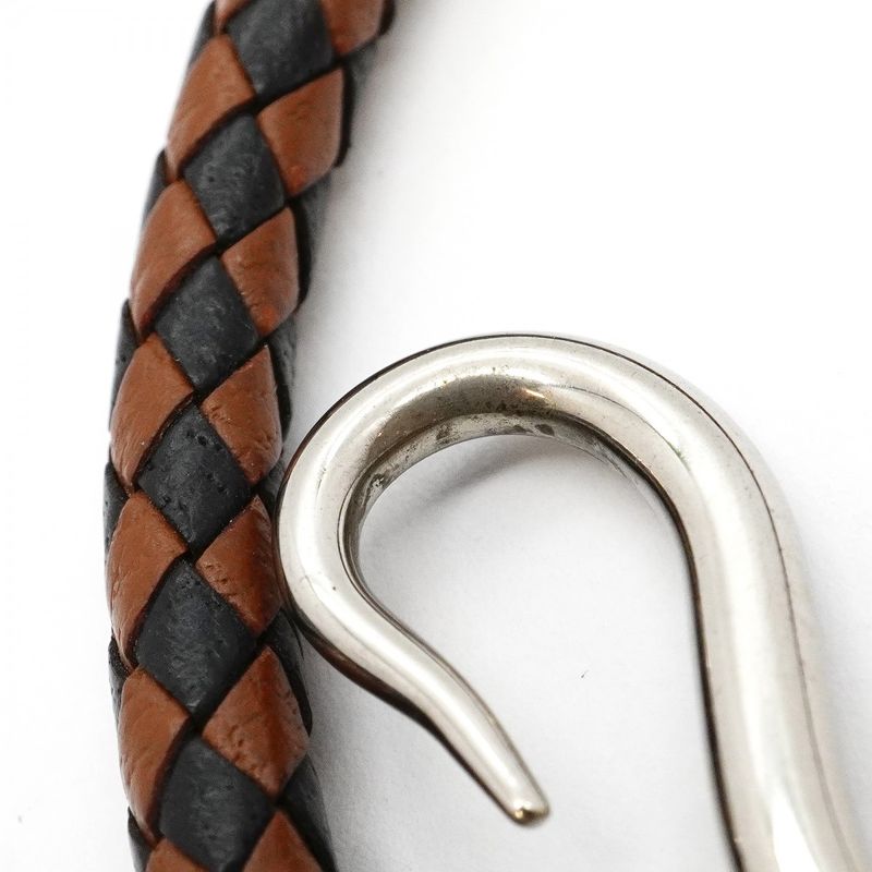 Hermes Bracelet Jumbo Hook Metal Silver Black Brown