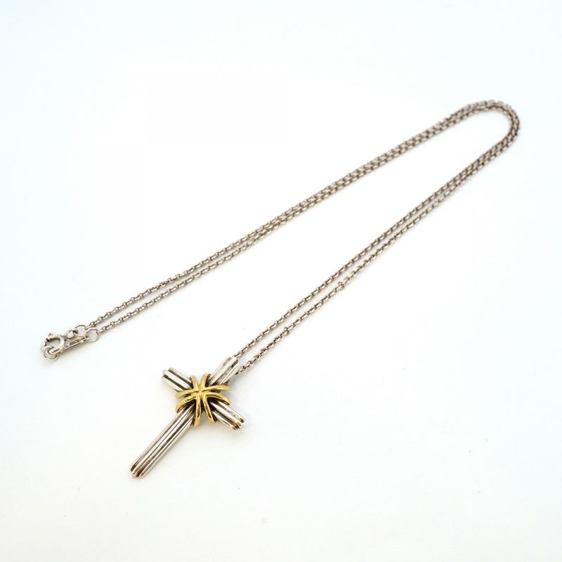 Tiffany & Co Necklace Signature Cross 18K Yellow Gold