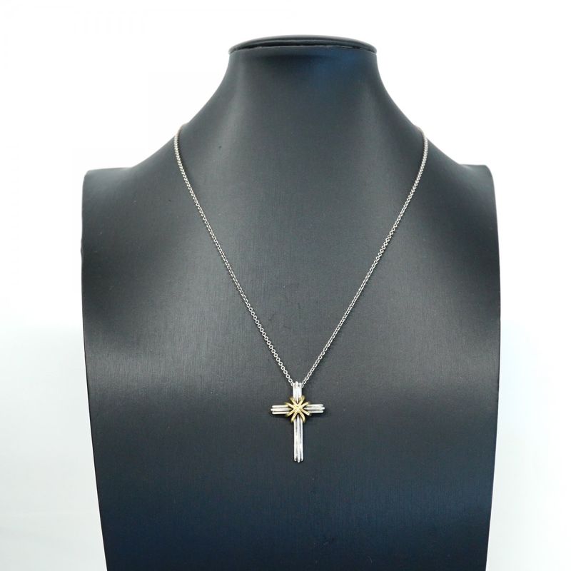 Tiffany & Co Necklace Signature Cross 18K Yellow Gold