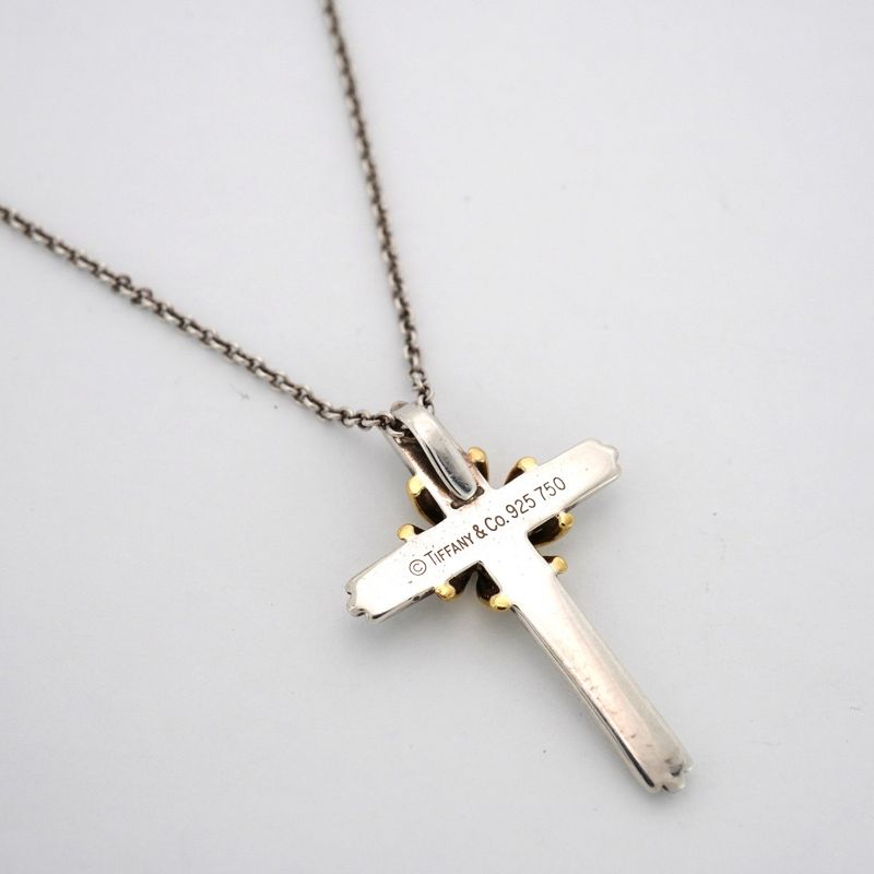 Tiffany & Co Necklace Signature Cross 18K Yellow Gold