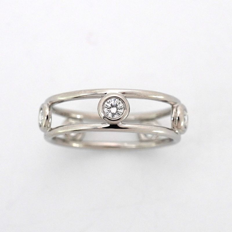 Tiffany & Co Ring Double Wire Platinum Diamond