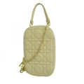Dior Pouch Cannage Leather Beige Champagne Gold