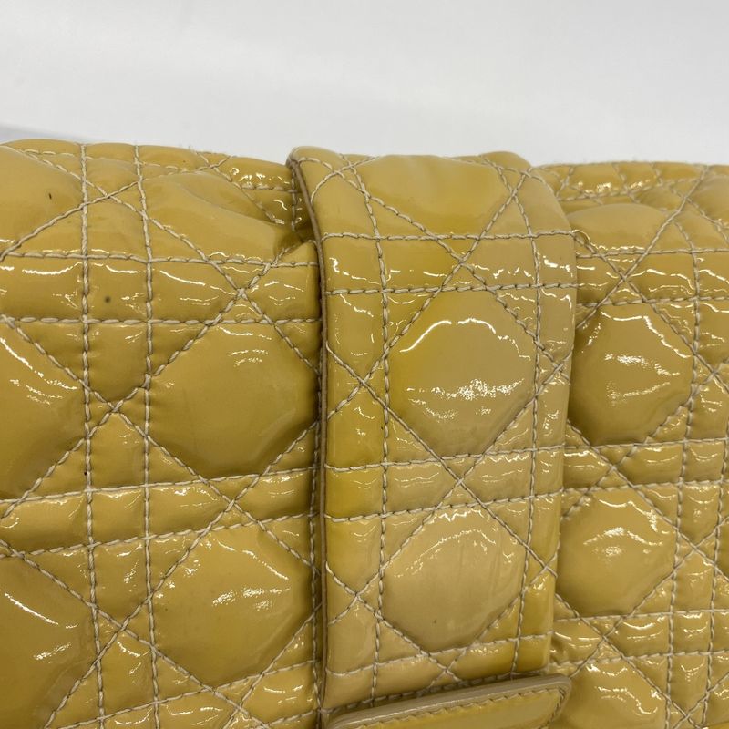 Dior Shoulder Bag Cannage New Rock Enamel Yellow Gold