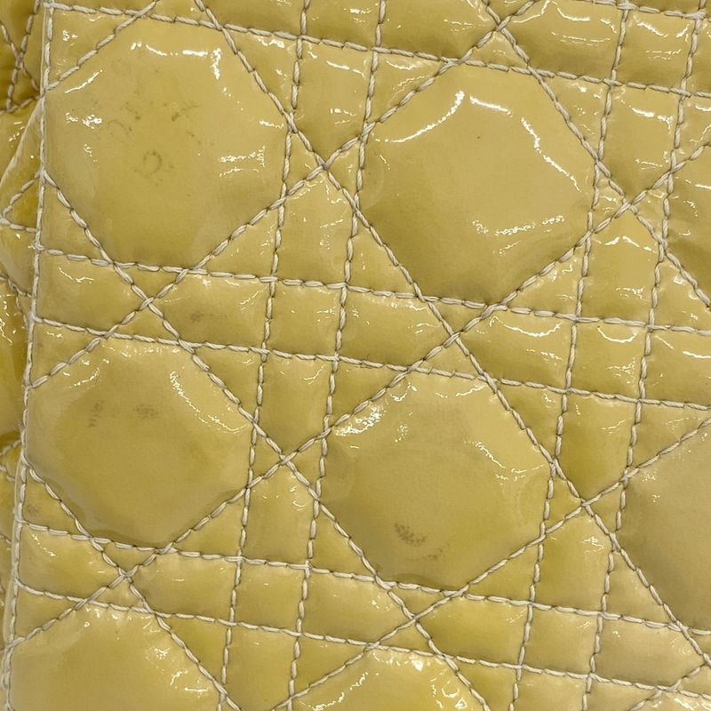 Dior Shoulder Bag Cannage New Rock Enamel Yellow Gold