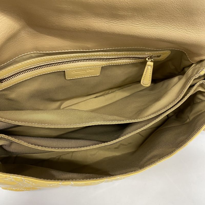 Dior Shoulder Bag Cannage New Rock Enamel Yellow Gold