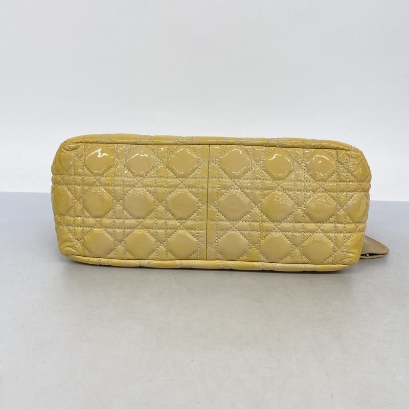 Dior Shoulder Bag Cannage New Rock Enamel Yellow Gold