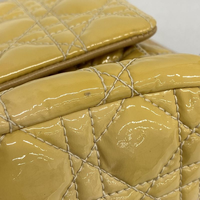 Dior Shoulder Bag Cannage New Rock Enamel Yellow Gold