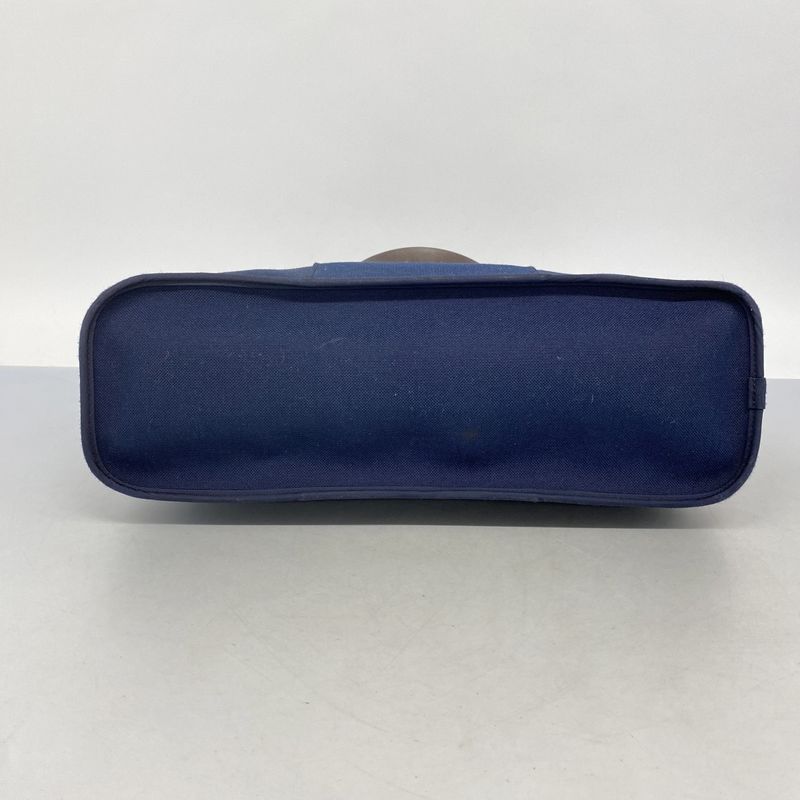 Hermes Tote Kavac Elan PM Canvas Navy Silver