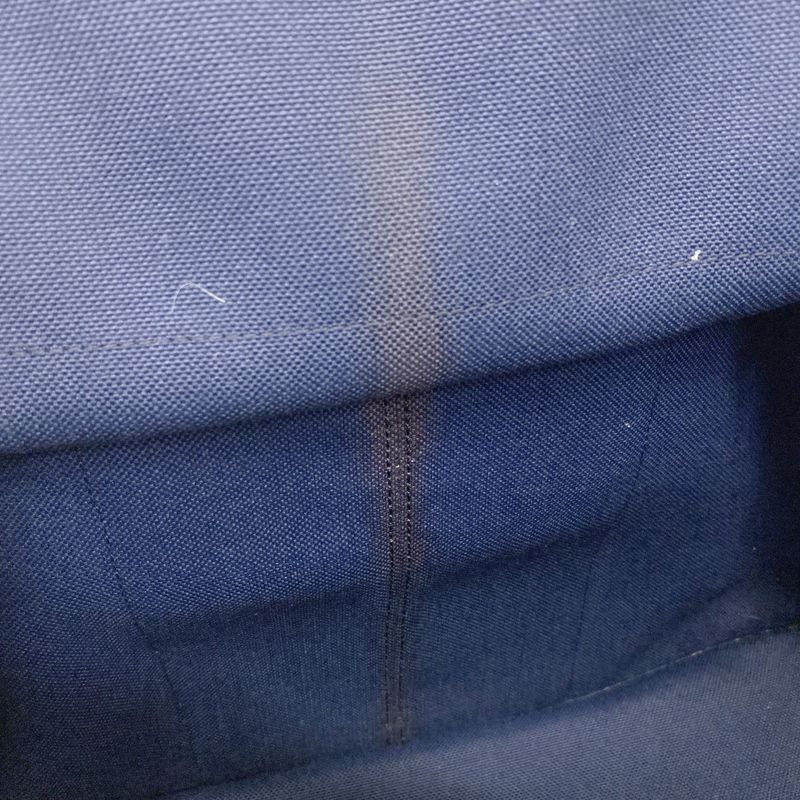 Hermes Tote Kavac Elan PM Canvas Navy Silver