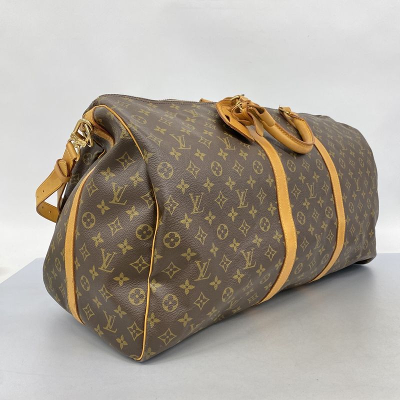 Louis Vuitton Boston Bag Monogram Keepall Bandouliere 60 Brown