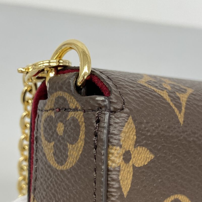 Louis Vuitton Shoulder Wallet Monogram Pochette Felicie Fuchsia Pink