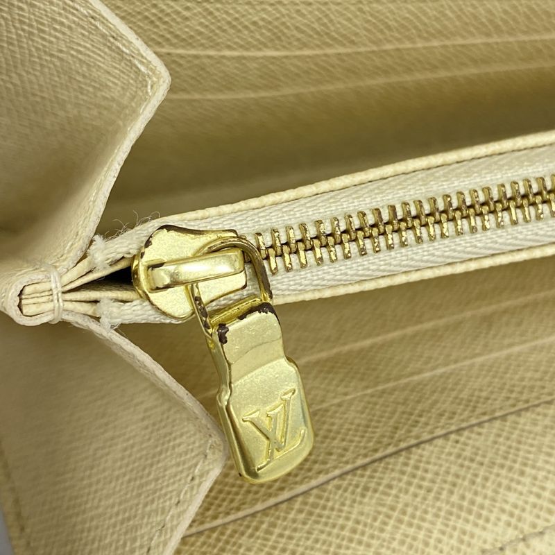 Louis Vuitton Wallet Damier Azur Portefeuille Sarah White