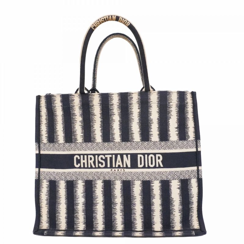 Dior Tote Book Canvas Navy Beige