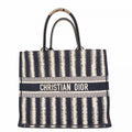 Dior Tote Book Canvas Navy Beige