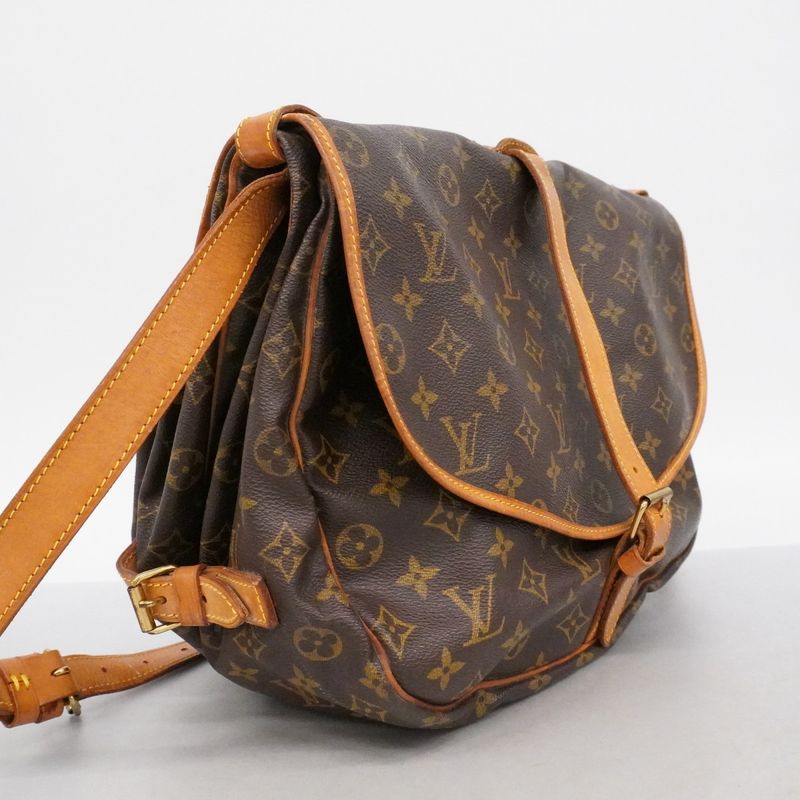 Louis Vuitton Shoulder Bag Monogram Saumur 35 Brown