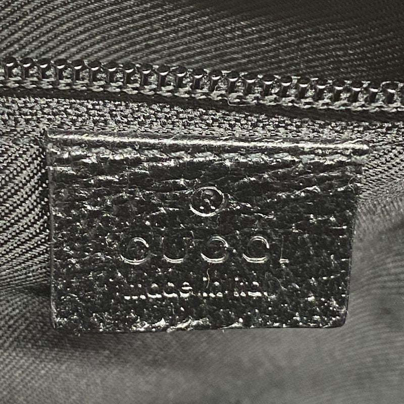 Gucci Shoulder Bag GG Canvas Black Silver