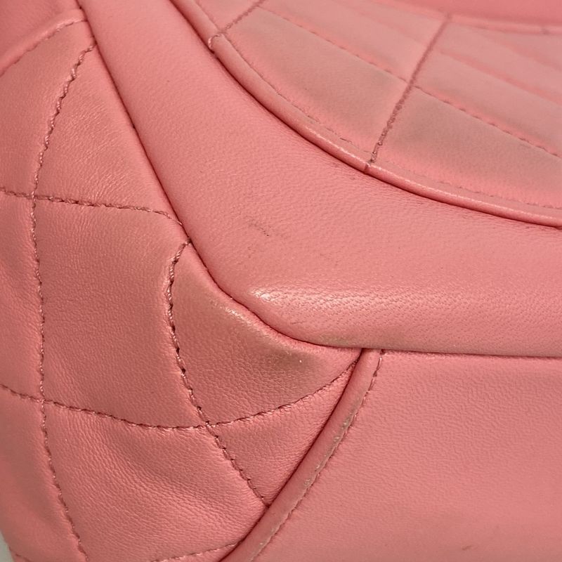 Chanel Handbag Quilted Lambskin Pink Champagne Gold 2-Way Bag