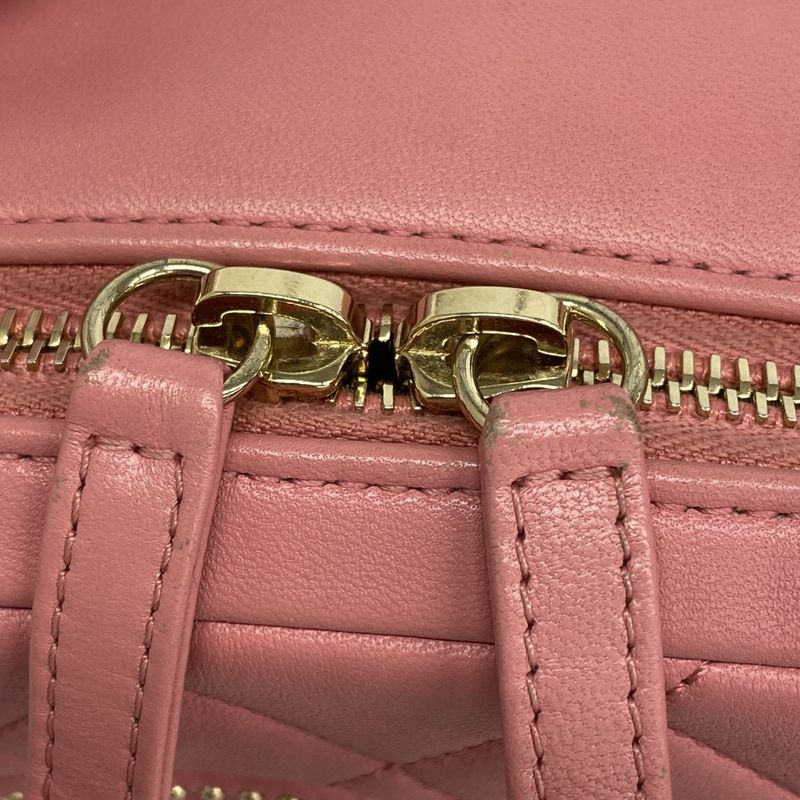 Chanel Handbag Quilted Lambskin Pink Champagne Gold 2-Way Bag