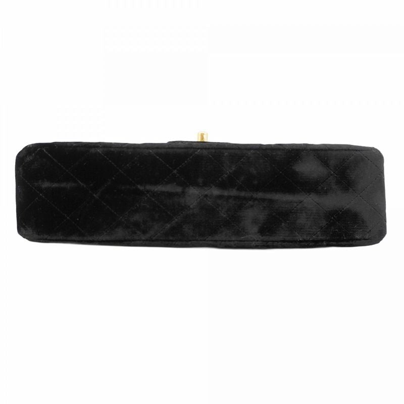 Chanel Handbag Parent Child Bag Velour Black Gold Parents