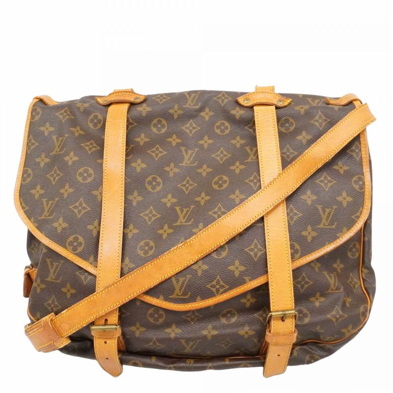 Louis Vuitton Shoulder Bag Monogram Saumur 43 Brown