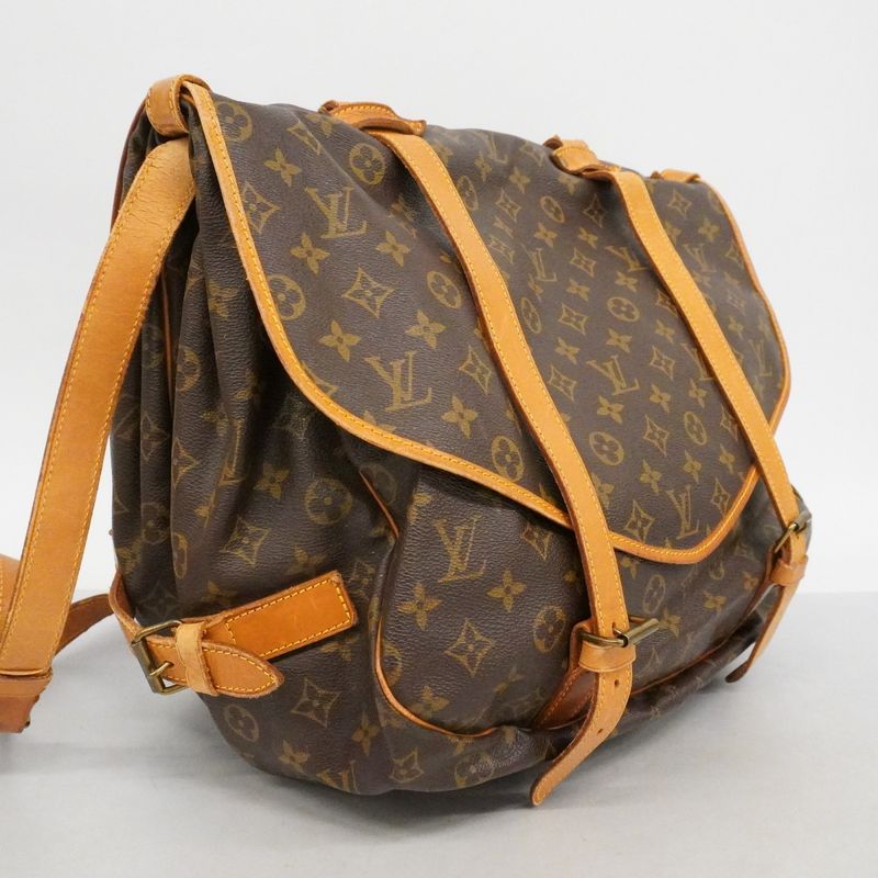 Louis Vuitton Shoulder Bag Monogram Saumur 43 Brown