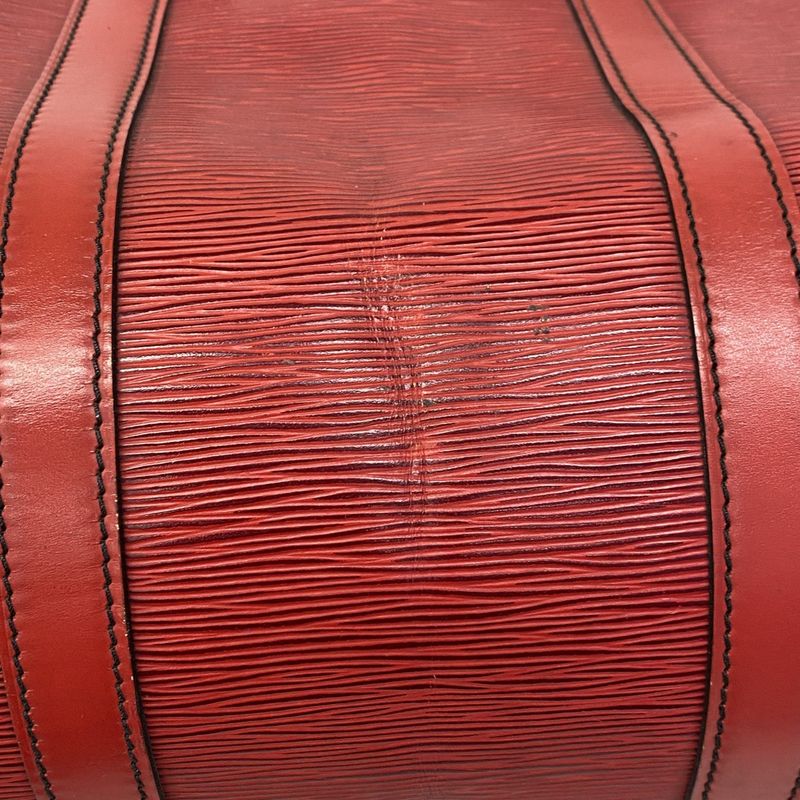 Louis Vuitton Boston Bag Epi Keepall 55 Castilian Red