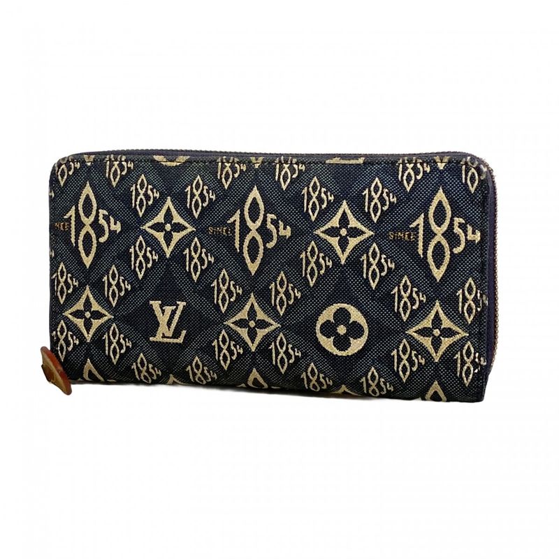 Louis Vuitton Wallet Monogram Jacquard Zippy Blue