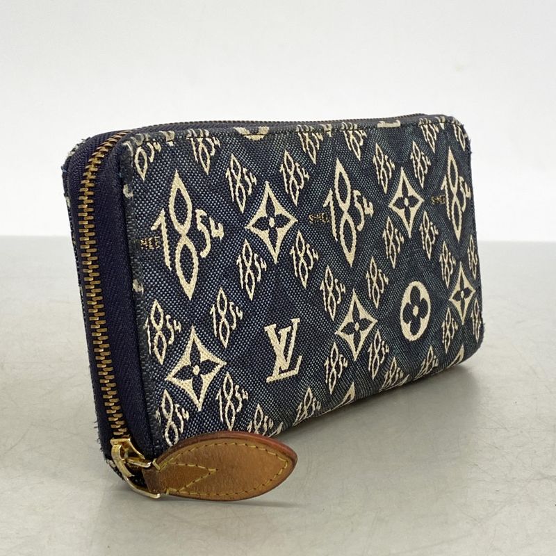 Louis Vuitton Wallet Monogram Jacquard Zippy Blue