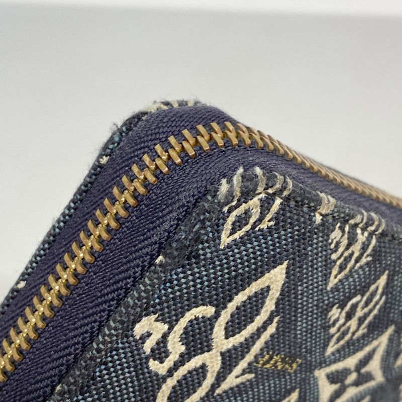 Louis Vuitton Wallet Monogram Jacquard Zippy Blue