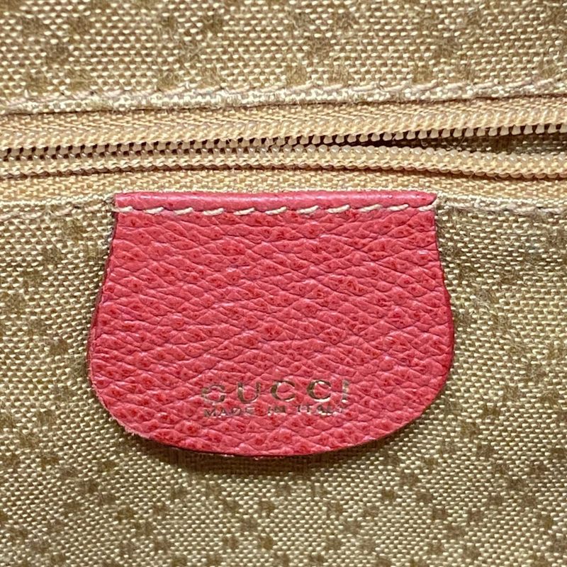 Gucci Backpack Bamboo 003 Suede Red Gold