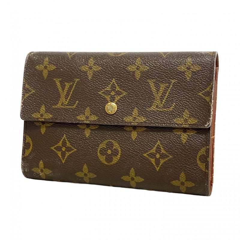 Louis Vuitton Trifold Wallet Monogram Porte Tresor Rue Tuy Papier Handbag