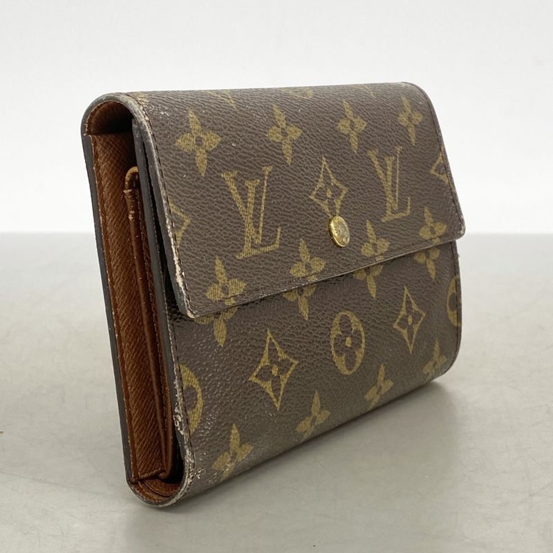 Louis Vuitton Trifold Wallet Monogram Porte Tresor Rue Tuy Papier Handbag
