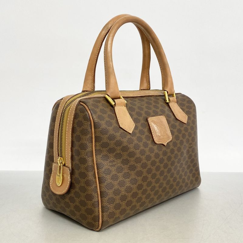 Celine Handbag Macadam Brown Gold
