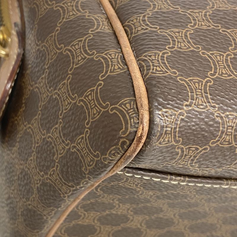 Celine Handbag Macadam Brown Gold