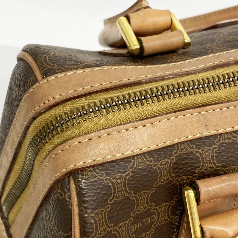 Celine Handbag Macadam Brown Gold