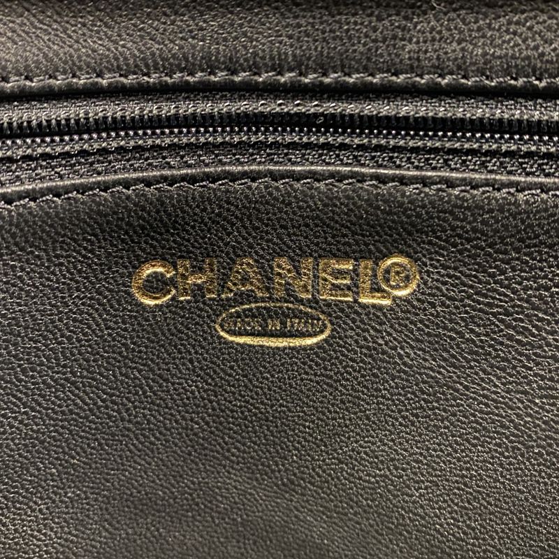Chanel Tote Medallion Caviar Leather Black Gold