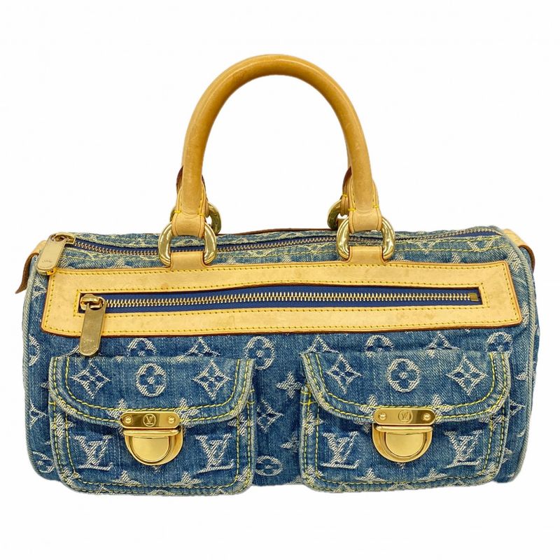 Louis Vuitton Handbag Monogram Denim Neo Speedy Blue