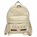 Gucci Backpack Leather Ivory Gold