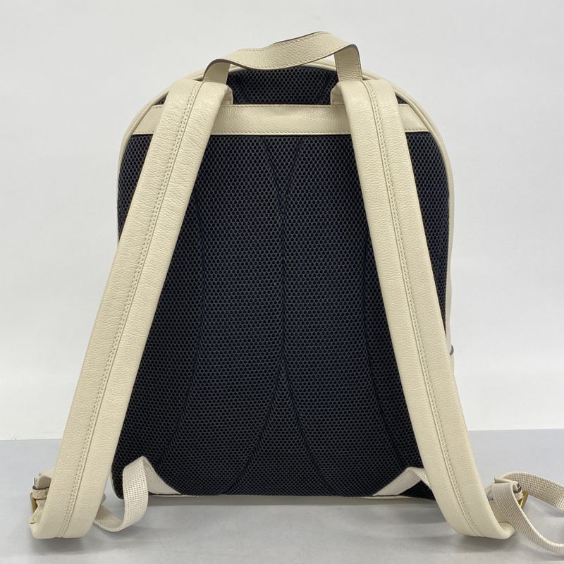 Gucci Backpack Leather Ivory Gold