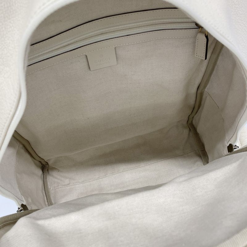 Gucci Backpack Leather Ivory Gold