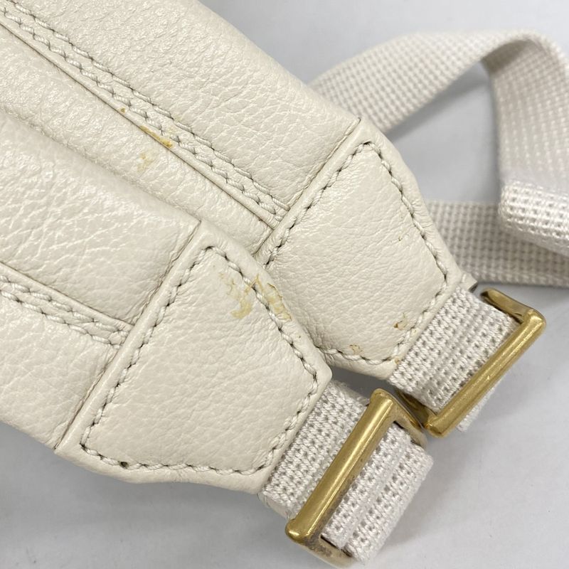 Gucci Backpack Leather Ivory Gold