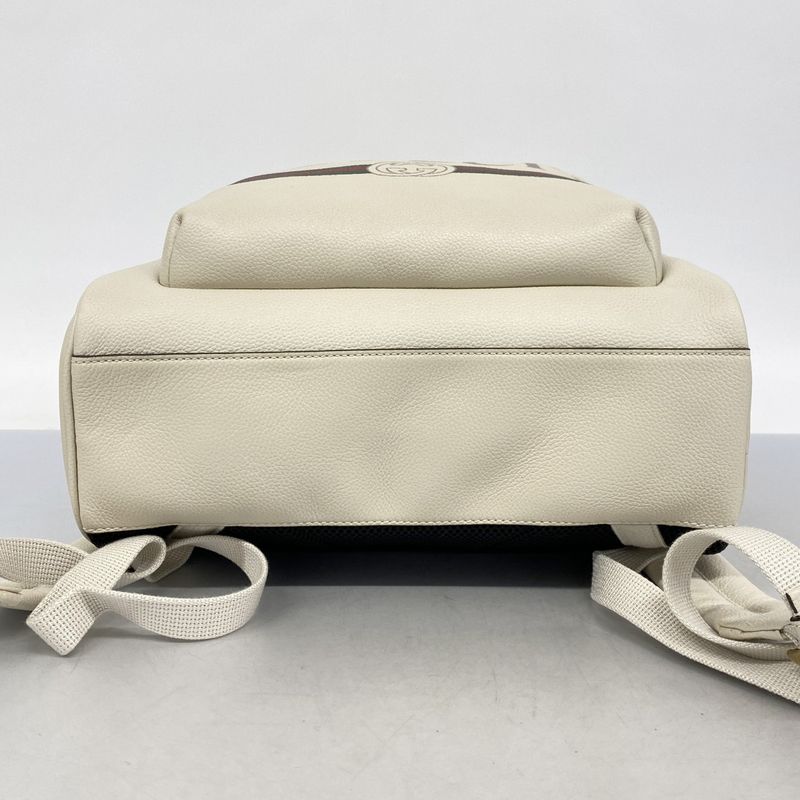 Gucci Backpack Leather Ivory Gold