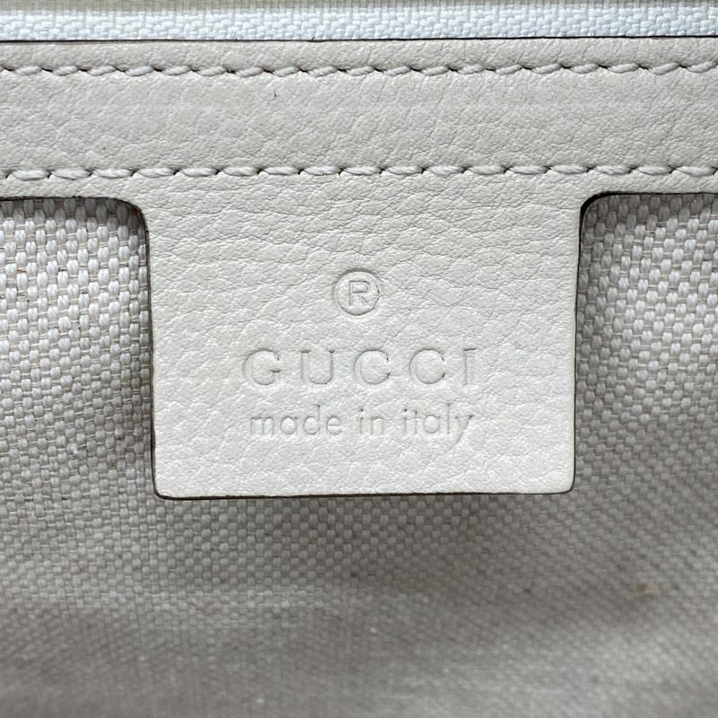 Gucci Backpack Leather Ivory Gold