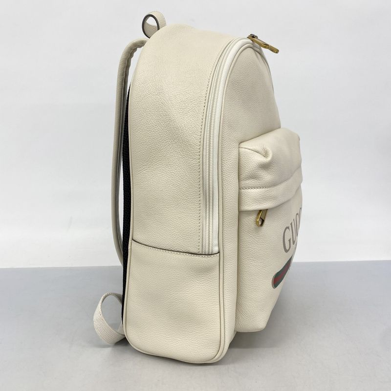Gucci Backpack Leather Ivory Gold