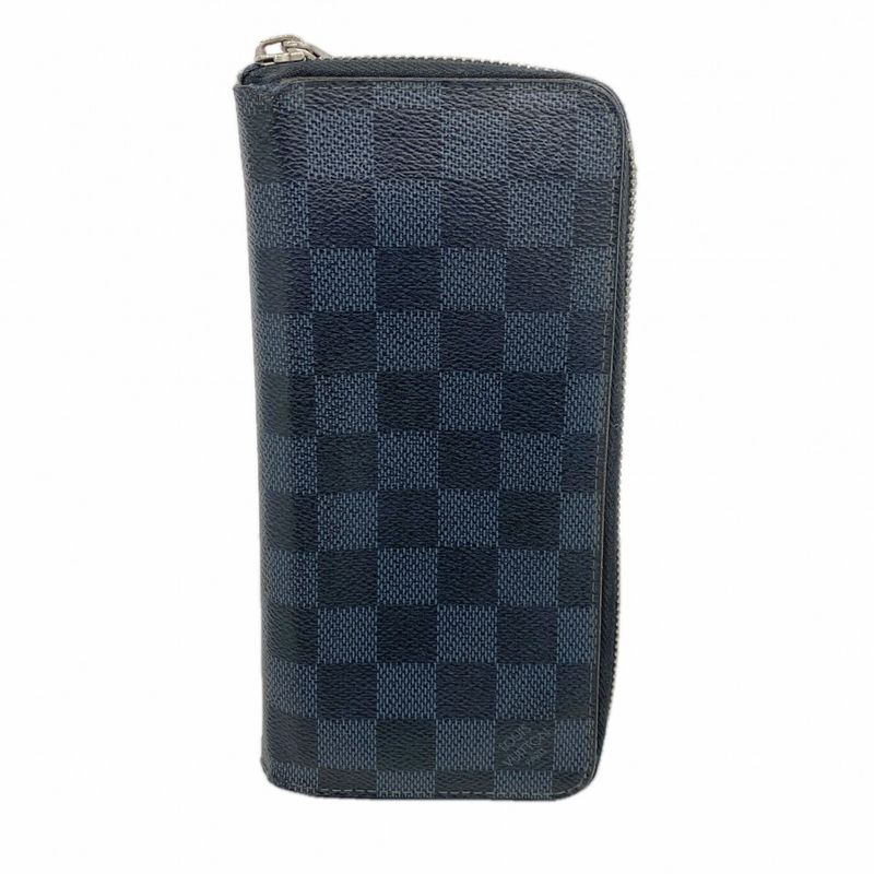Louis Vuitton Wallet Damier Cobalt Zippy Vertical Black