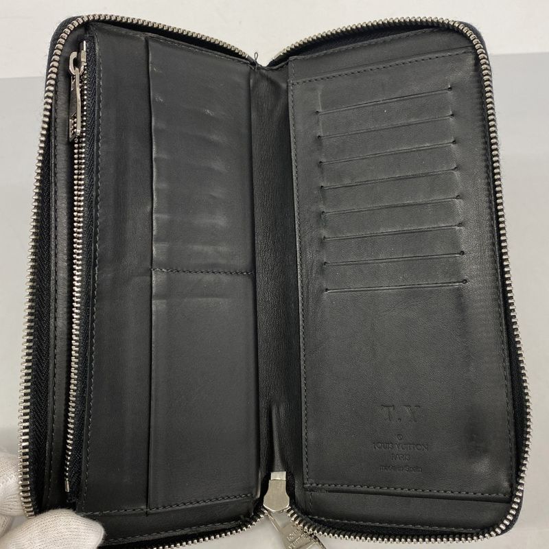 Louis Vuitton Wallet Damier Cobalt Zippy Vertical Black