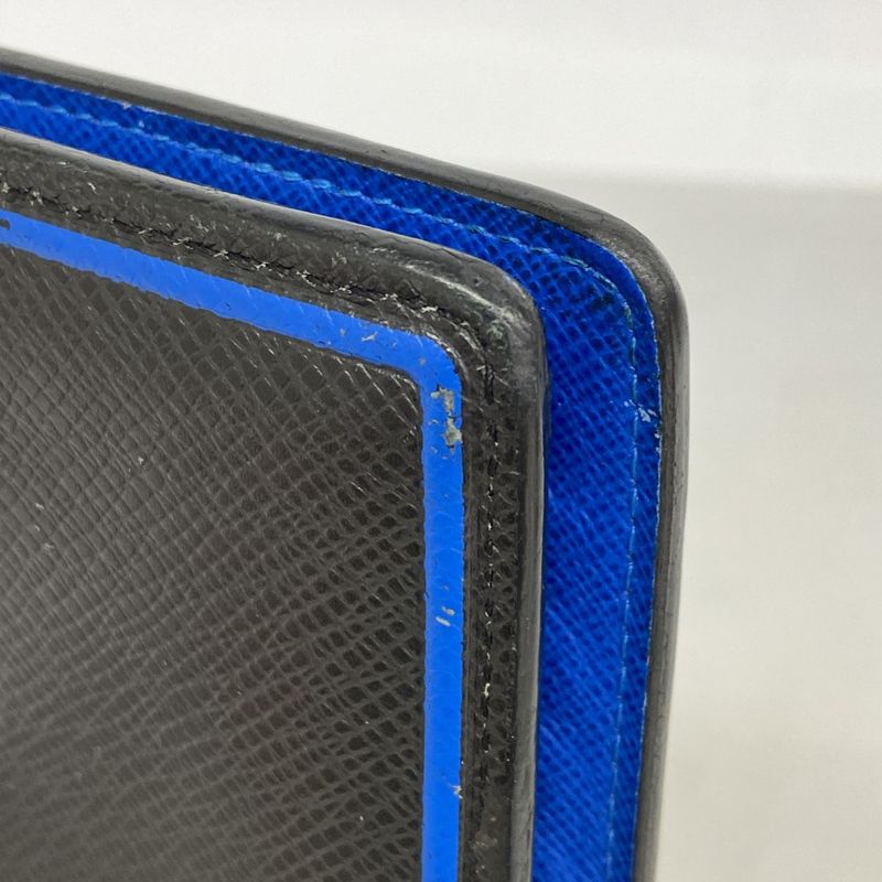 Louis Vuitton Wallet Taiga Portefeuille Brother Black Blue