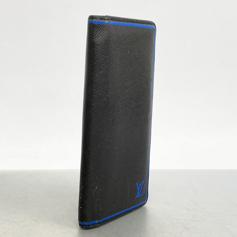 Louis Vuitton Wallet Taiga Portefeuille Brother Black Blue